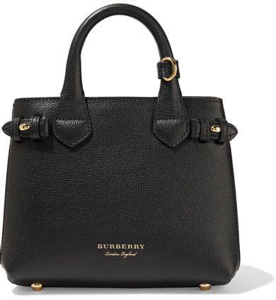 burberry mini textured-leather and checked twill tote|burberry outlet tote bags.